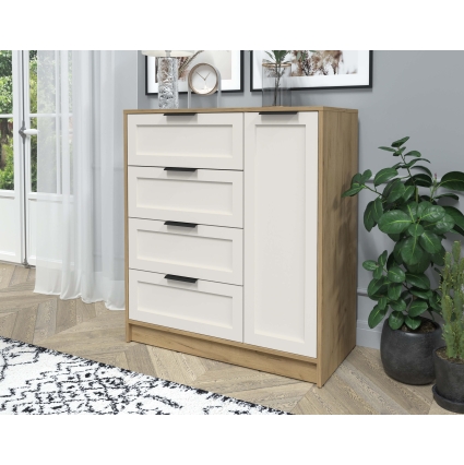 Тумба Тренд КТ-Т90 (Дуб золотой ЛДСП/ Кашемир ЛМДФ) Ш900 В1020 Г451